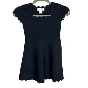 NWT NEW RACHEL PARCEL Black scallop hem dress fit and flare skate dress size 6